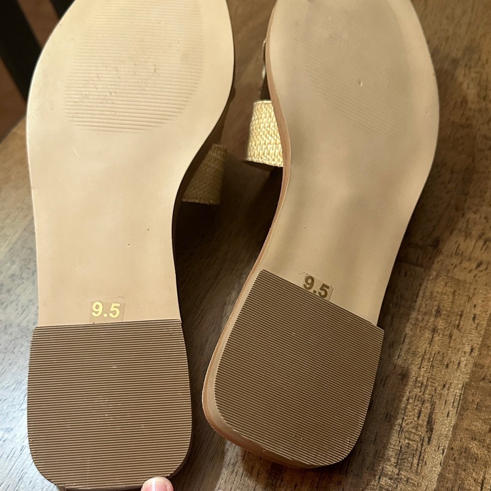 Steve Madden Gold Woven Slide Mules - Picture 8 of 9